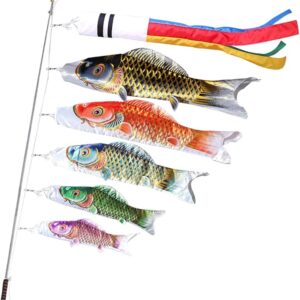 鯉のぼり こいのぼり 金箔 ミニ 1.5ｍセット 2m伸縮ポール付 吹流し1.5m 初節句 鯉のぼり 金箔ぼかし 撥水加工 ベランダ用 こいのぼり マンション 五月人形 端午の節句 高級ポリエステルサテン生地